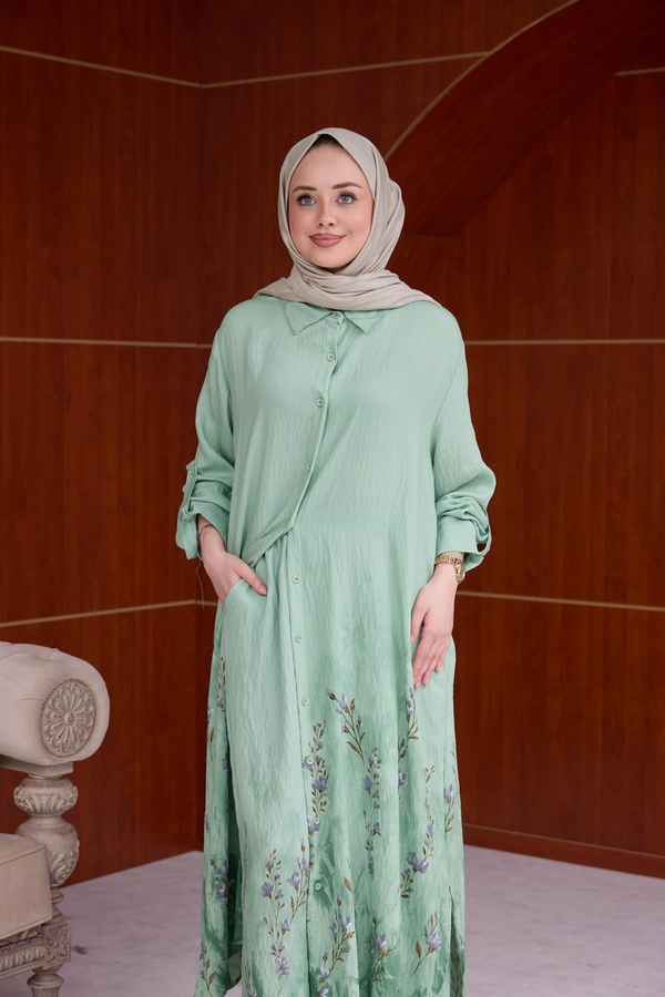 Gökçe Pantolonlu Takım - Mint Yeşil