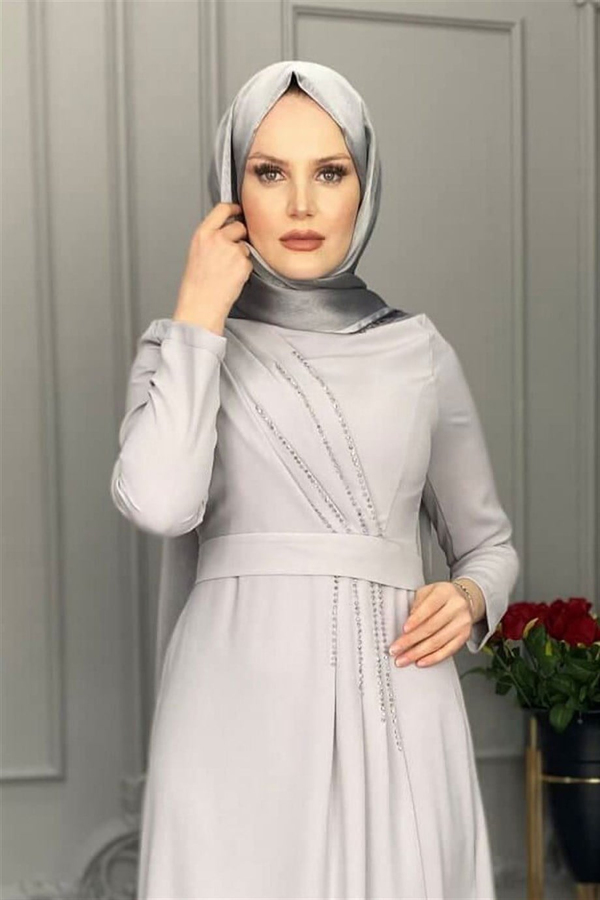 Janjan Fabric Shawl - Gray