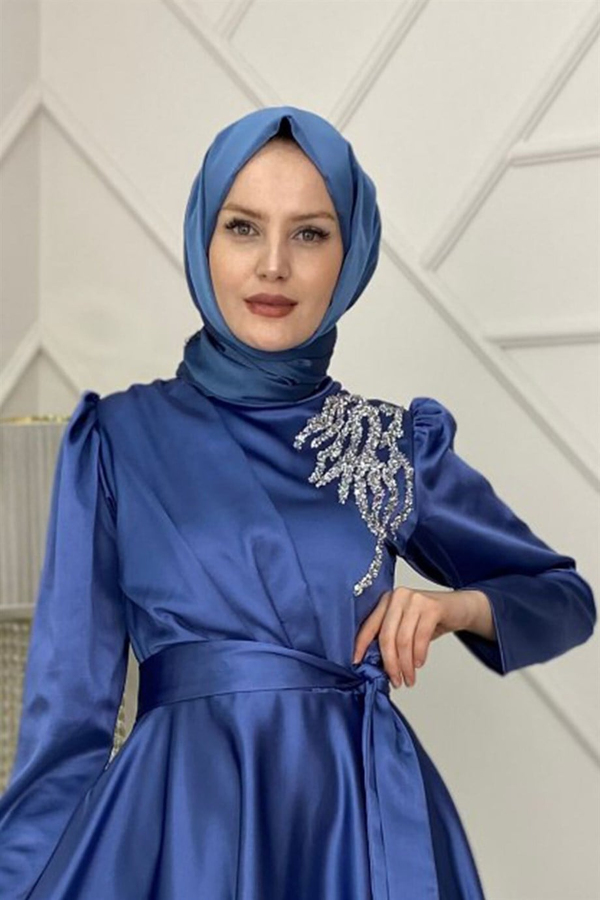 Janjan Fabric Shawl - Indigo