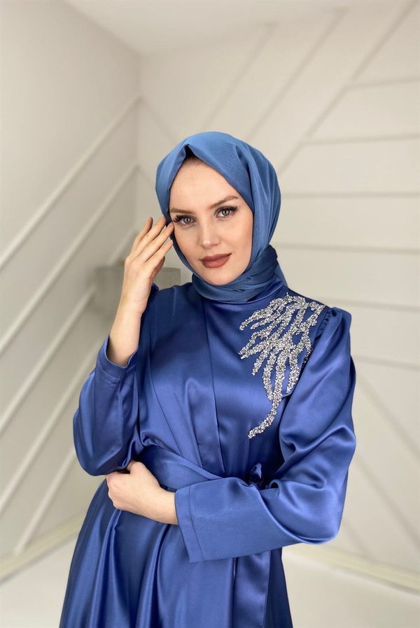 Janjan Fabric Shawl - Indigo