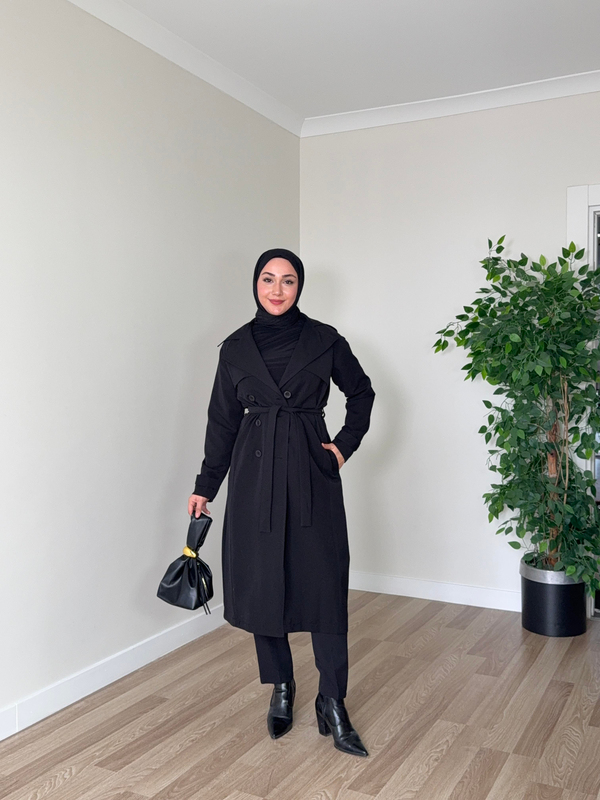 Lamia Trençkot - Siyah
