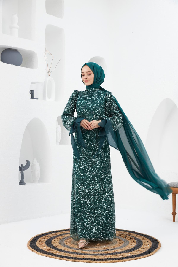 Nurgül Evening Dress - Emerald Green