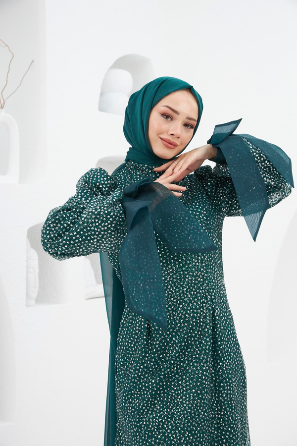 Nurgül Evening Dress - Emerald Green