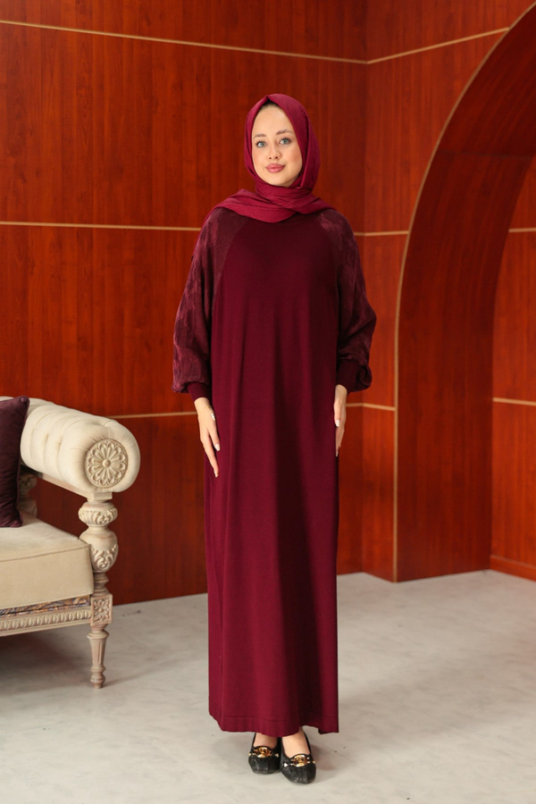 Zeynep Tasarım Elbise - Bordo