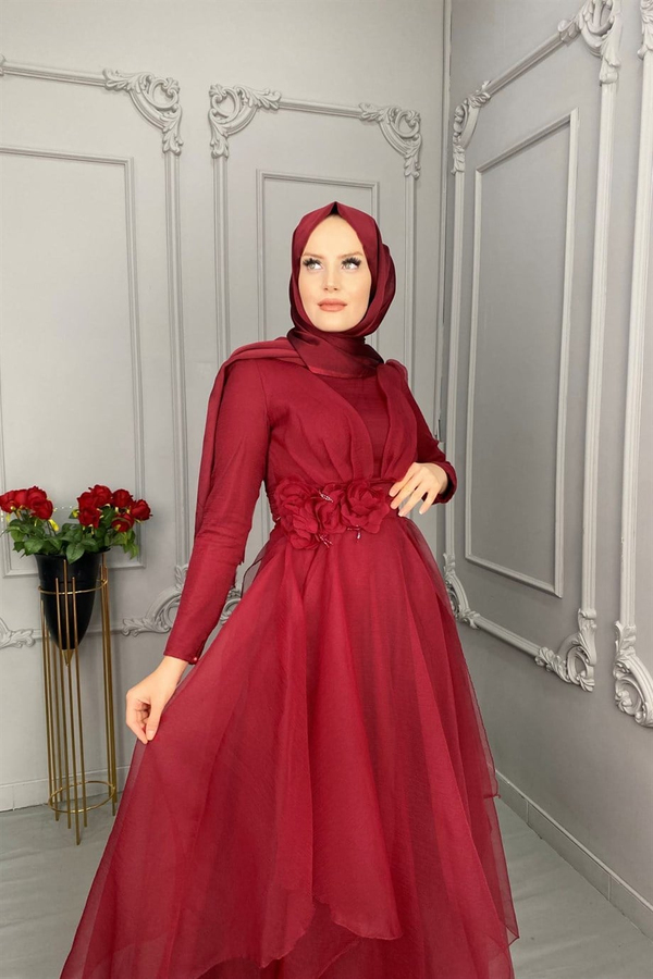 Ahenk Abiye - Bordo