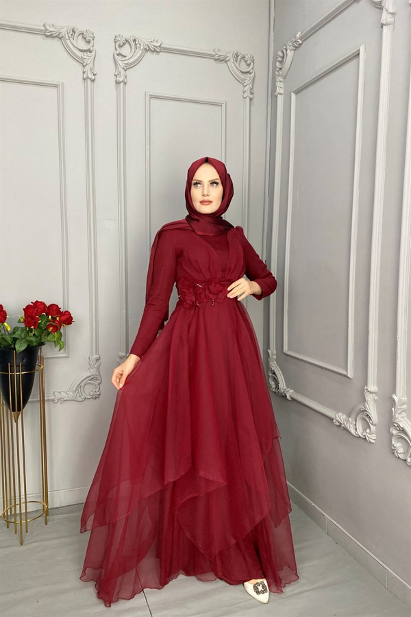 Ahenk Abiye - Bordo