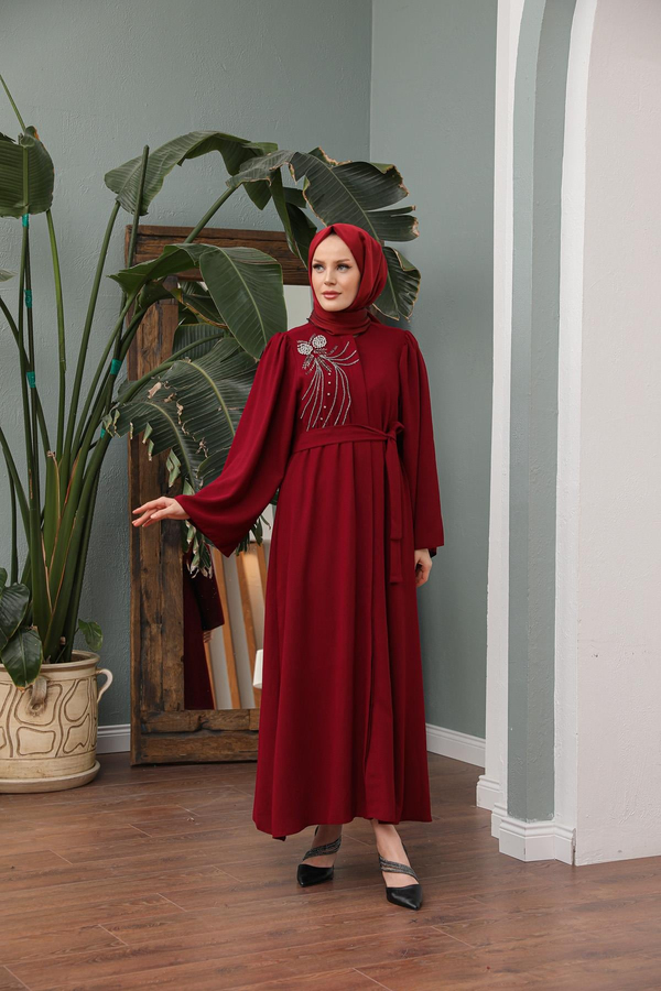 Ahsen Abaya - Bordo