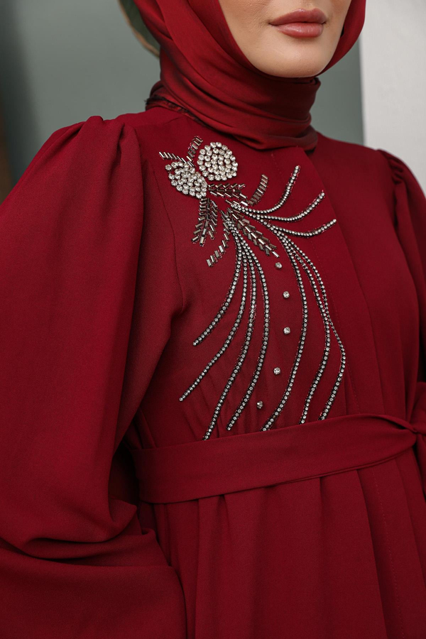 Ahsen Abaya - Bordo