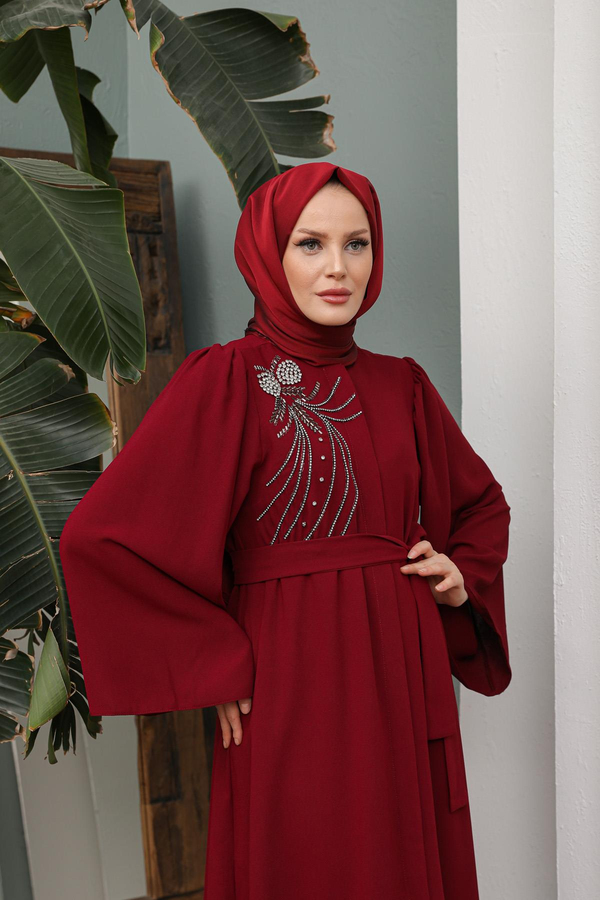 Ahsen Abaya - Bordo