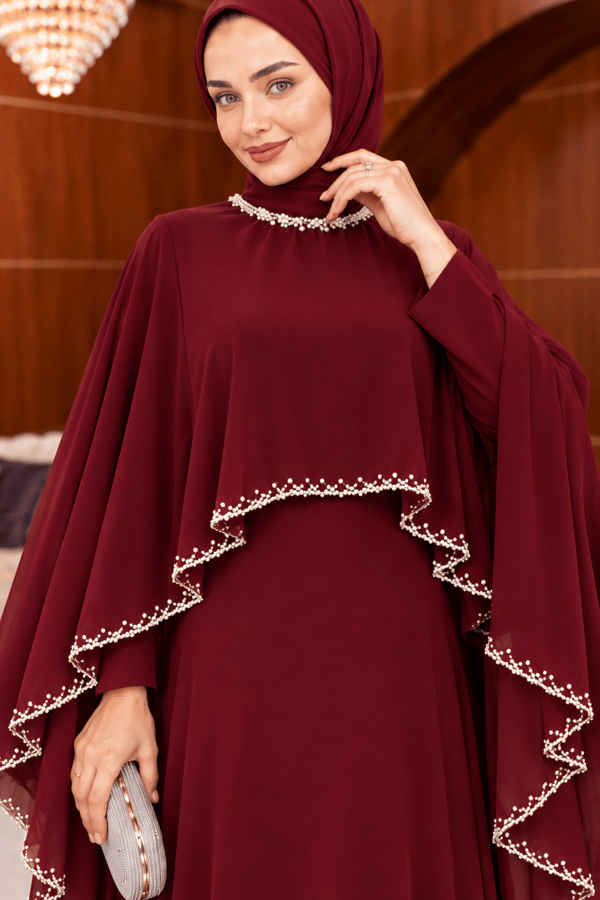 Arlen Tasarım Abiye - Bordo