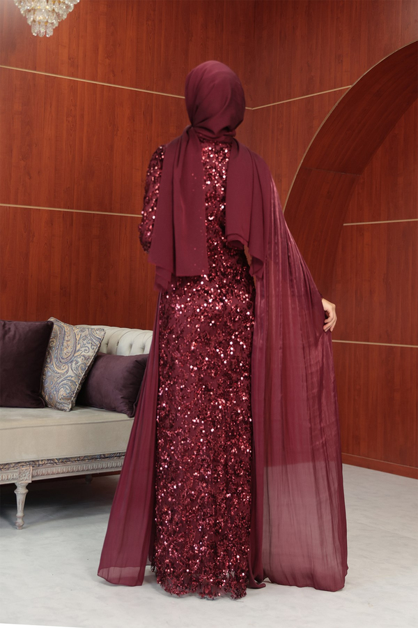 Begonya Tasarım Abiye - Bordo