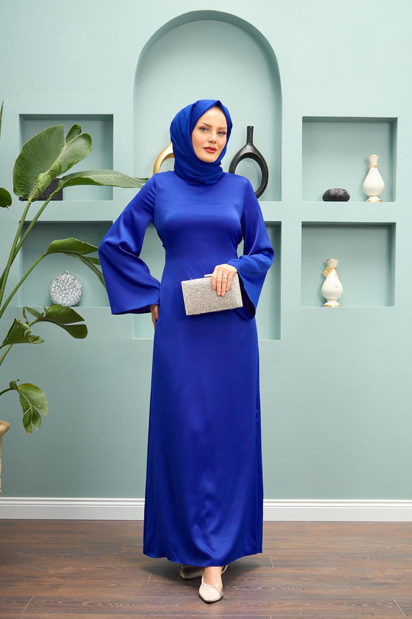 Begüm Saten Abiye - Saks Mavi