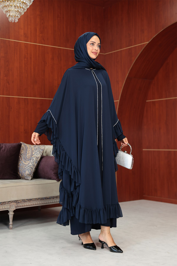 Bukre Tasarım Abaya - Lacivert