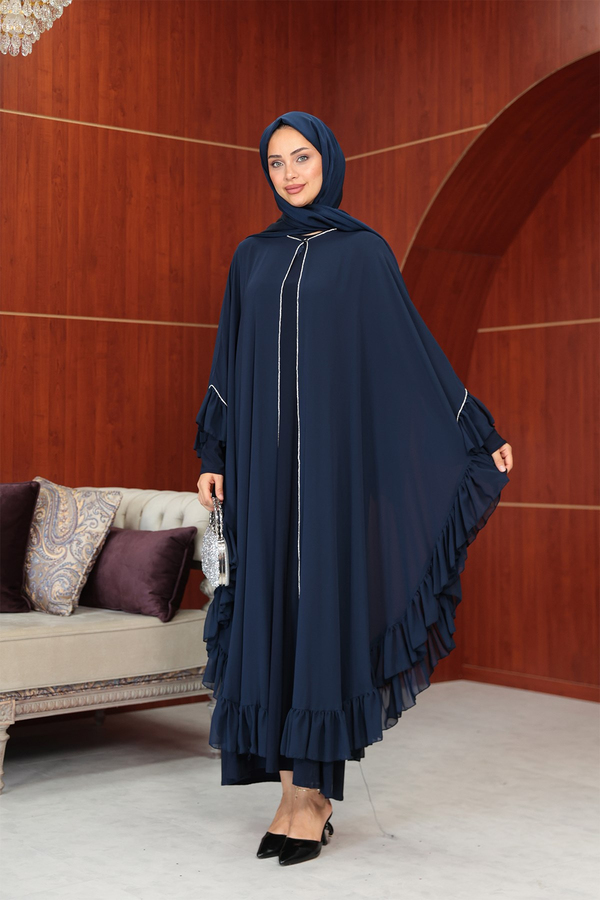Bukre Tasarım Abaya - Lacivert