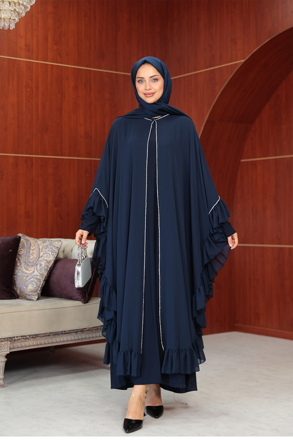 Bukre Tasarım Abaya - Lacivert