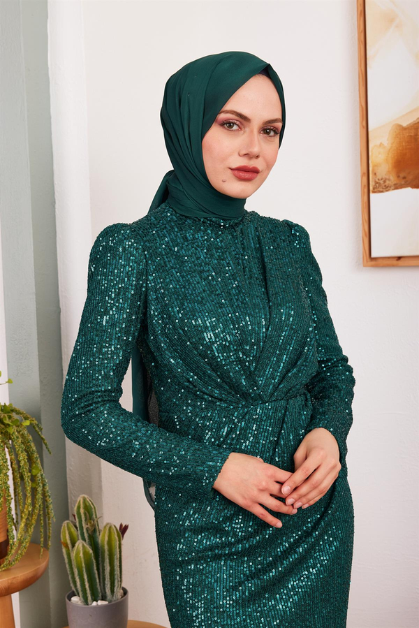 Derya Payet Abiye - Zümrüt Yeşil