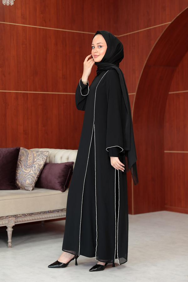 Ezgi Tasarım Abaya - Siyah