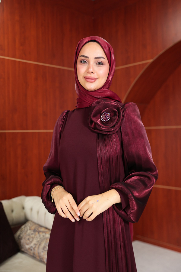 Gülpembe Tasarım Abiye - Bordo