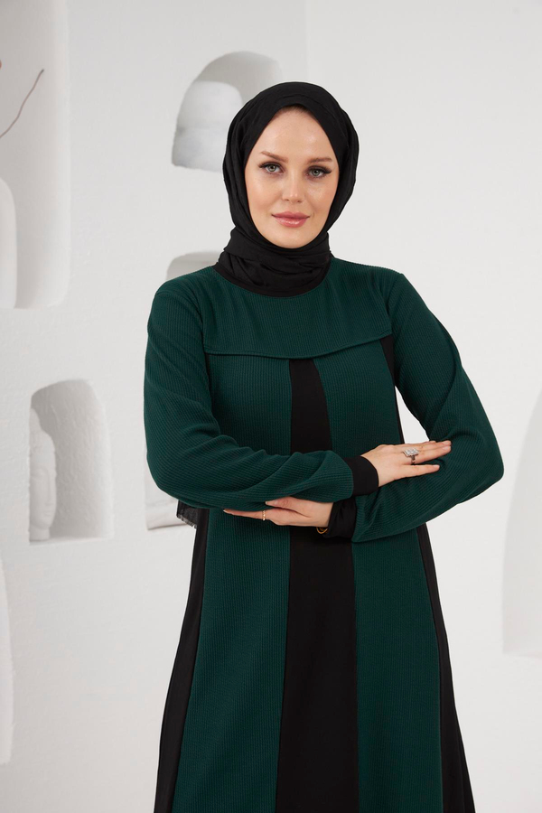 Havva Elbise - Zümrüt Yeşil