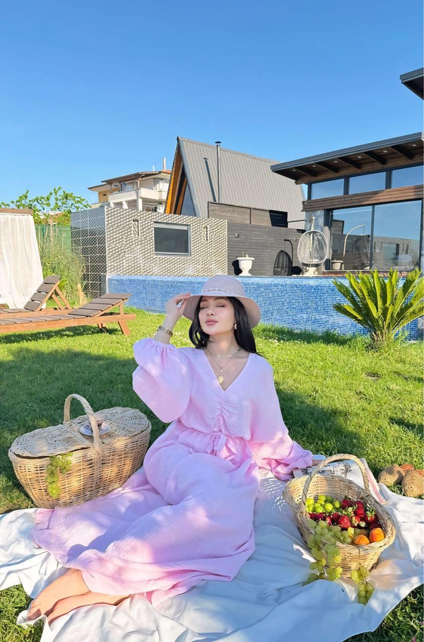 İnci Elbise - Pembe