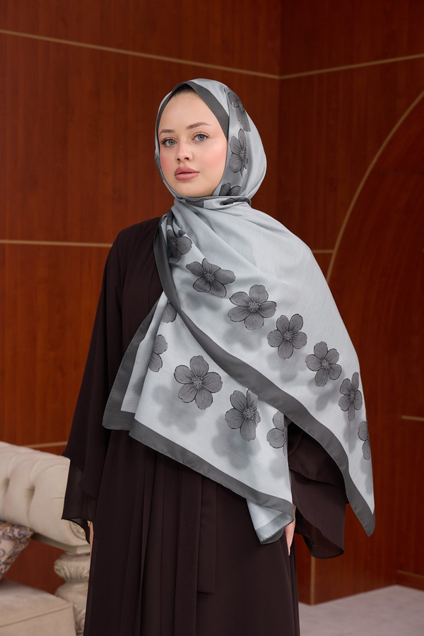 Larissa Çiçek Tasarım Şal ( 70 x 190 ) cm - Mint Yeşil