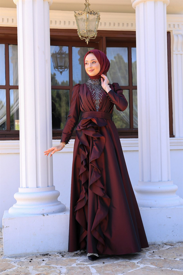 Leyla Dressy - Claret Red