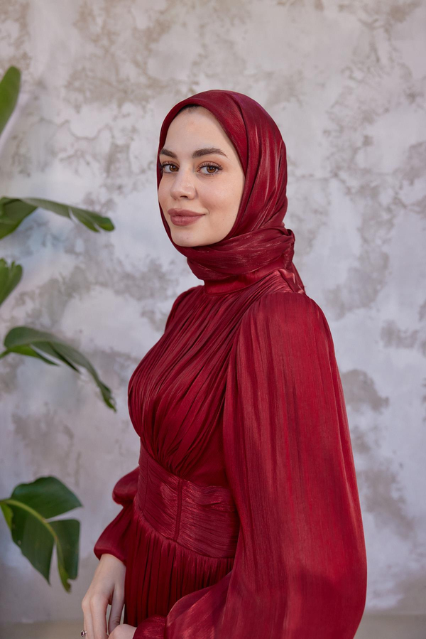 Mariam Tesettür Abiye - Bordo
