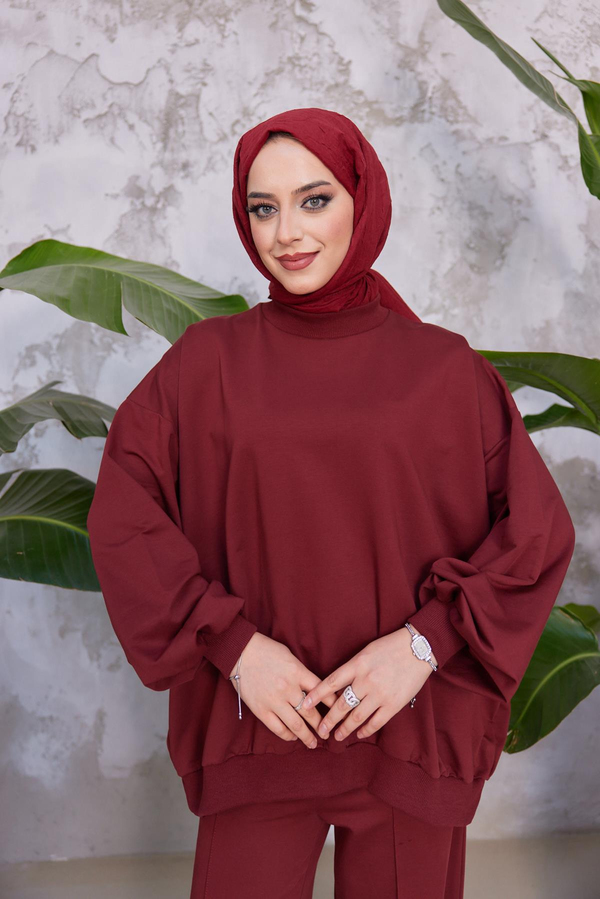 Melis İkili Takım - Bordo