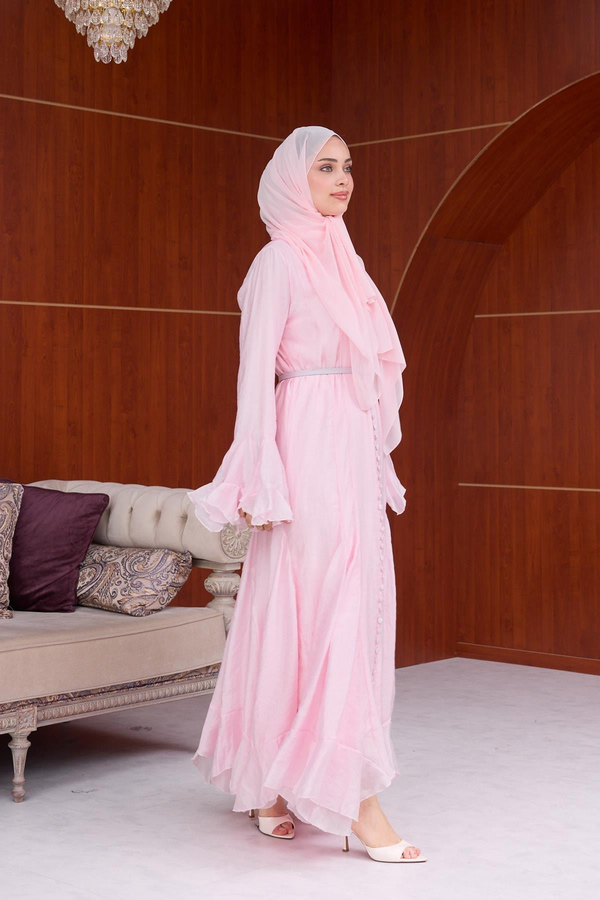 Mercan İthal Elbise - Pembe