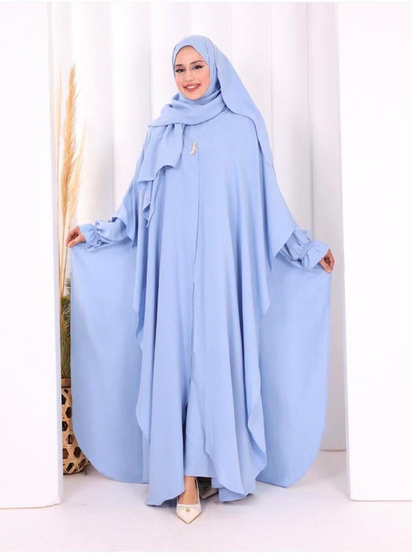 Mina Umre Abaya ve Şal - Bebe Mavi