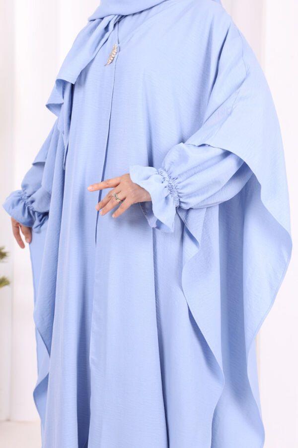 Mina Umre Abaya ve Şal - Bebe Mavi