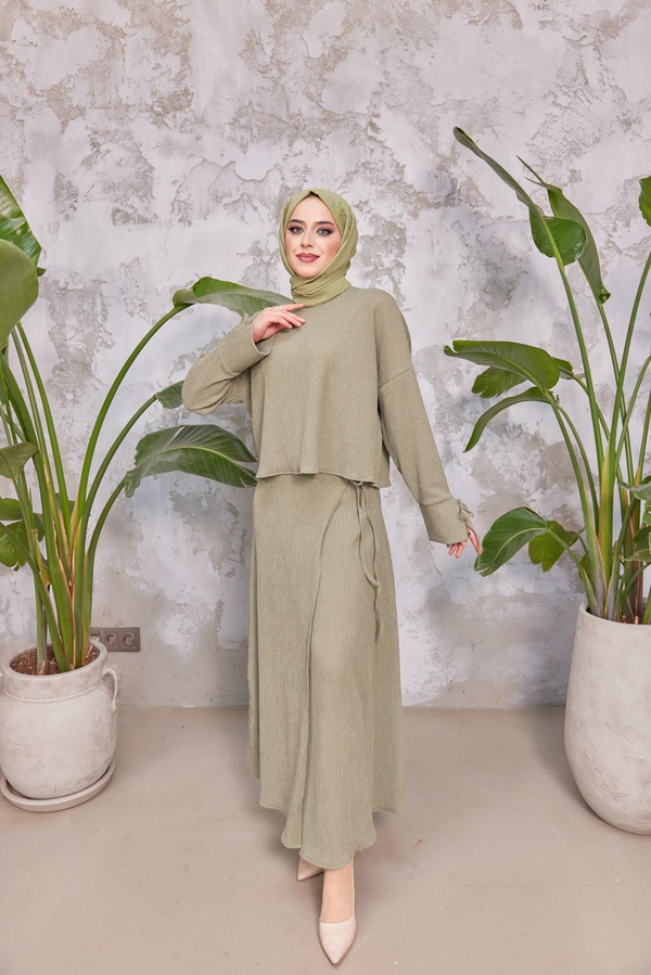 Mısra Etekli Takım - Yeşil