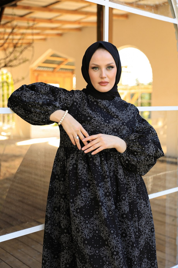 Pare Elbise - Siyah