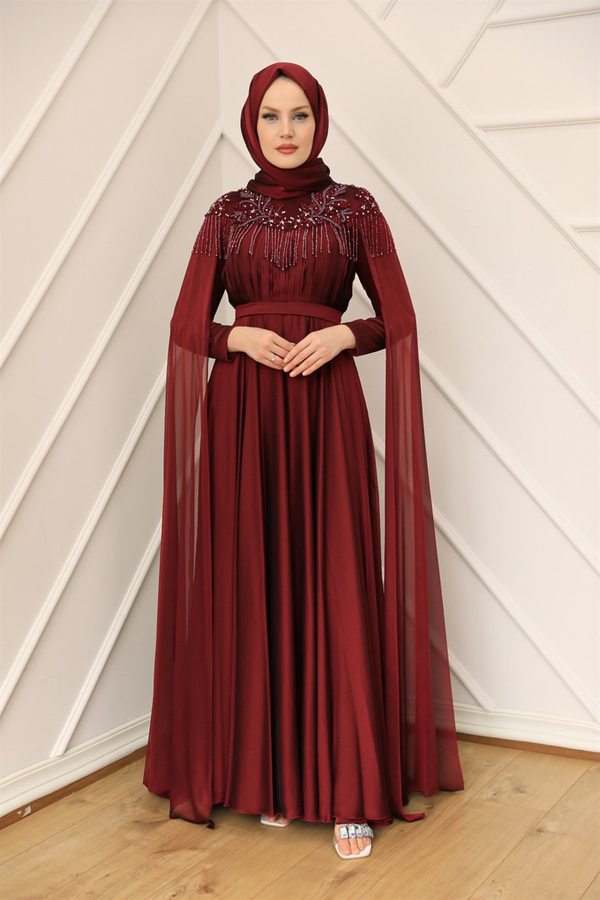 Pelerin Abiye - Bordo
