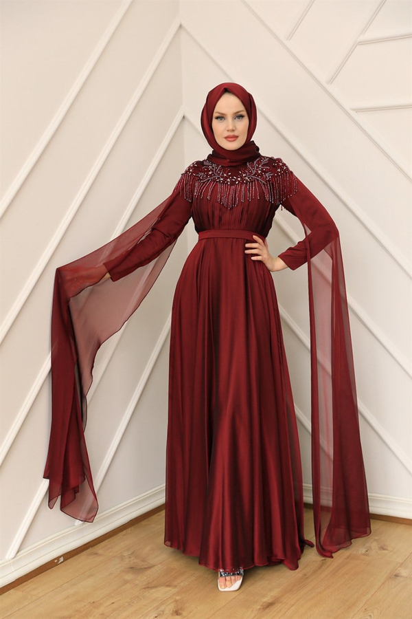Pelerin Abiye - Bordo