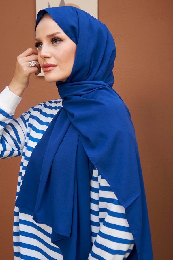 Renkli Sweatshirt - Saks Mavi