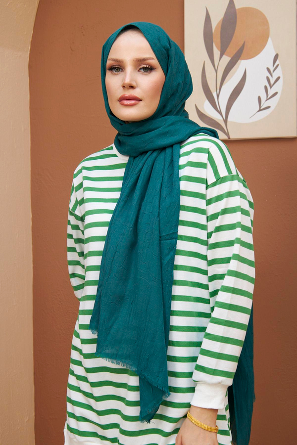 Renkli Sweatshirt - Yeşil