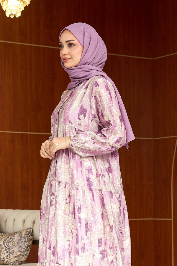 Serpil Desen Elbise - Pudra