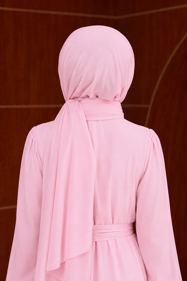 Şifon Şal ( 75 x 195 cm ) - Pembe