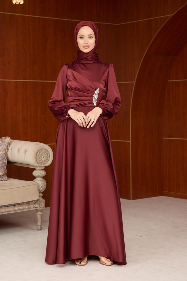 Simla Abiye - Bordo