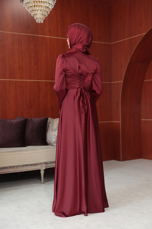 Yosun Tasarım Abiye - Bordo