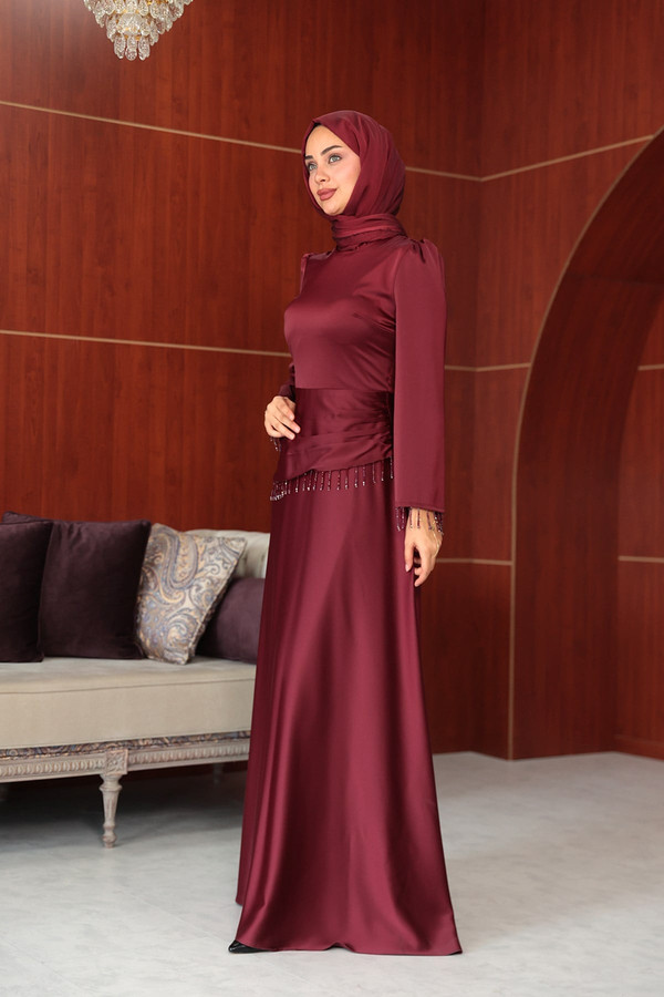 Yosun Tasarım Abiye - Bordo