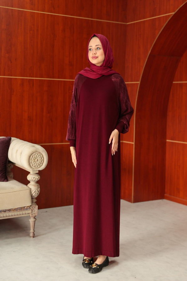 Zeynep Tasarım Elbise - Bordo
