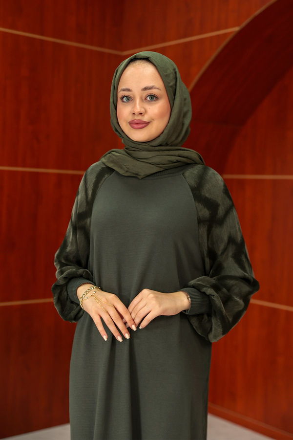 Zeynep Tasarım Elbise - Haki