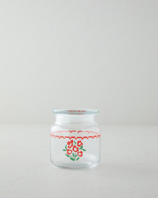 Bright Parade Cam Kavanoz 500 ml Kırmızı - Beyaz - English Home 4 Al 3 Öde