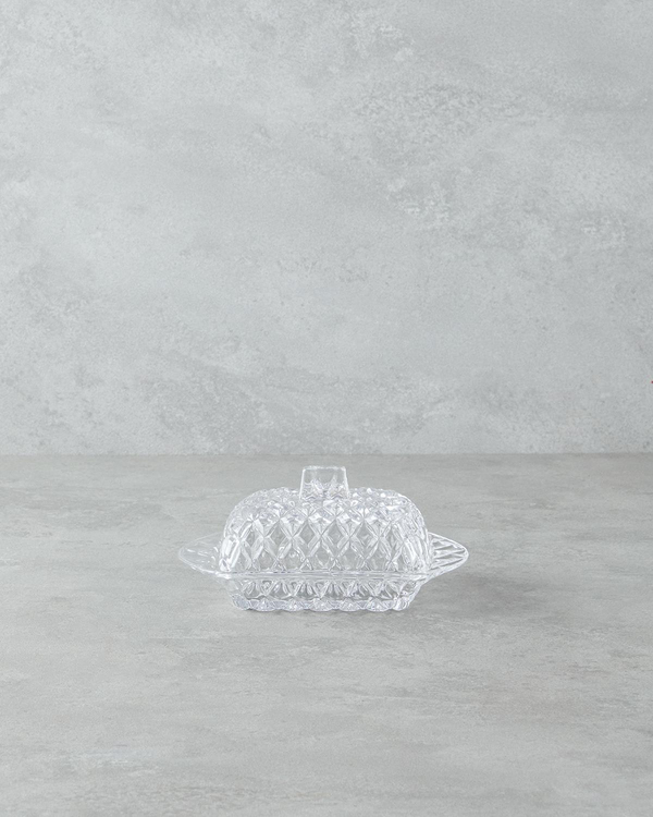 Crux Cam Tereyağlık 17,5x11x10 cm Şeffaf - English Home 4 Al 3 Öde