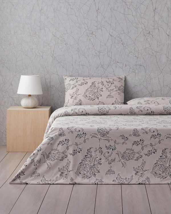 Curioleaf Pamuklu Çift Kişilik Çarşaflı Nevresim Takımı 200x220 cm Bej - İkinci Alımda Yarı Fiyatına - 2. Alımda %50 İndirim