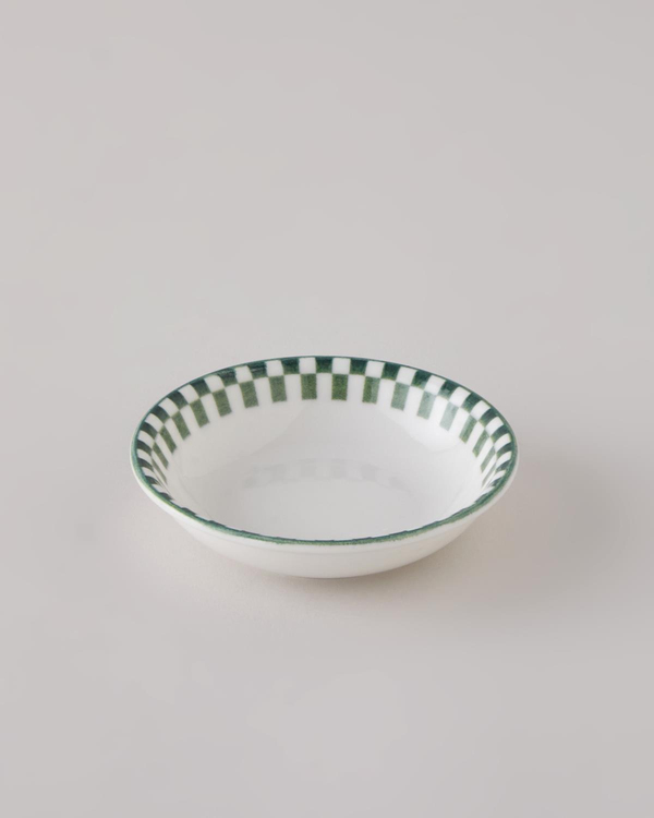 Gardenia Porselen Çerezlik 11 cm Beyaz - Yeşil - English Home 4 Al 3 Öde