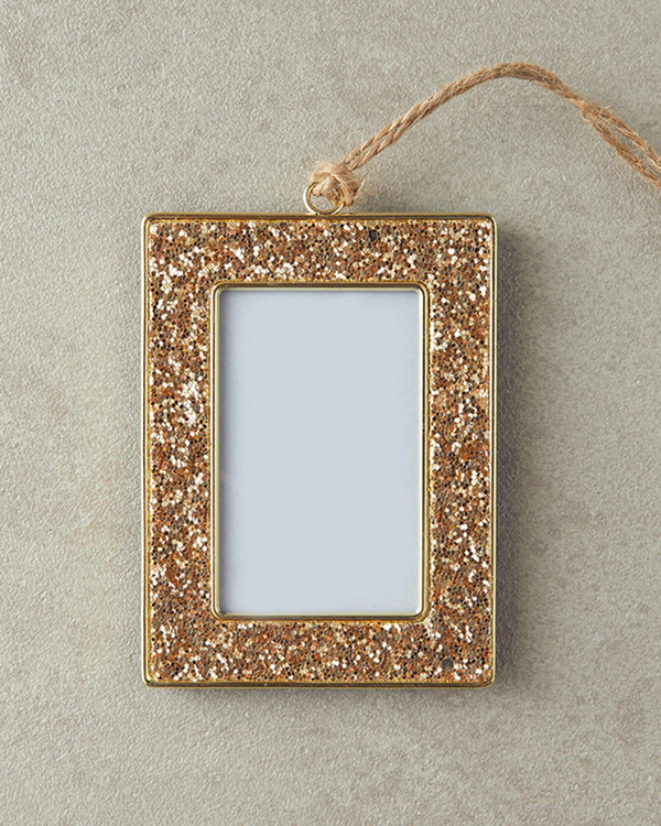 Glitter Çerçeveli Yılbaşı Ağacı Süsü 5x8 cm Gold - English Home 4 Al 3 Öde