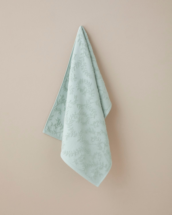 Leafy Touch %100 Pamuk Jakarlı Yüz Havlusu 50x90 cm Yeşil - 4 Al 3 Öde
